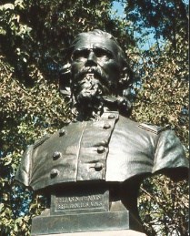 Brig. Gen. Elias S. Dennis, bronze bust close-up