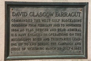 Admiral David Glasgow Farragut plaque