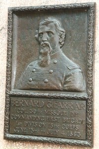 Col. Bernard G. Farrar, bronze relief portrait