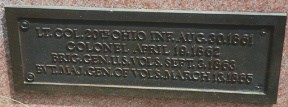 Bronze plaque on base of Col. Manning Force marker