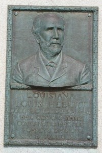 Col. Louis Hebert, bronze relief portrait