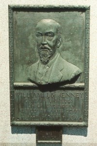 Capt. William L. B. Jenney, bronze relief portrait