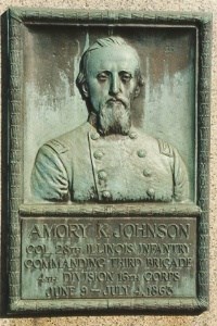 Col. Amory K. Johnson, bronze relief portrait