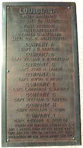 1st Louisiana Heavy Artillery, Co. C Regimental Monument