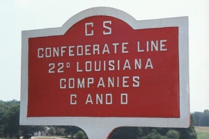 22d Louisiana Infantry, Companies C, D [Detachment] Marker