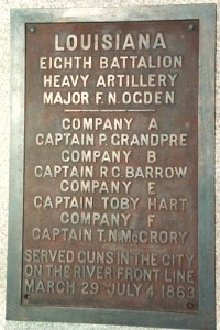 8th Battalion Louisiana Heavy Artillery, Cos. B, E Regimental Monument