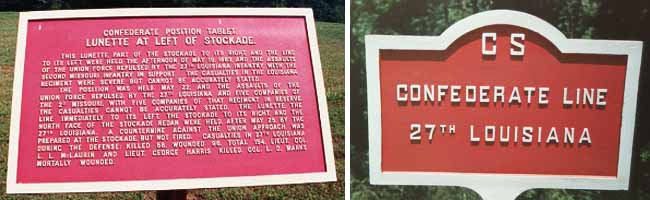 27th Louisiana Infantry Markers