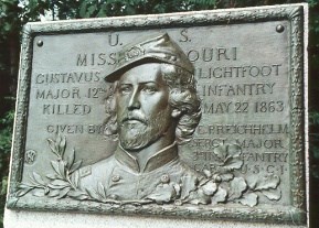 Maj. Gustavus Lightfoot, bronze relief tablet