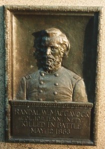 Col. Randal W. McGavock, bronze relief portrait