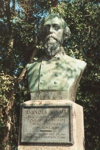 Brig. Gen. Evander McNair, bronze bust