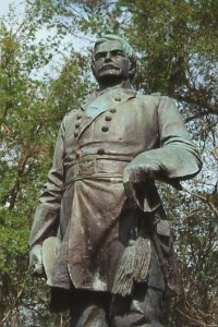 Maj. Gen. E. O. C. Ord, bronze statue closeup