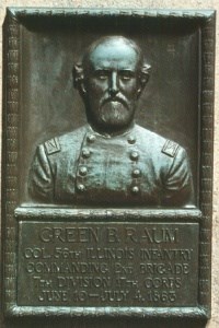 Col. Green B. Raum, bronze relief portrait