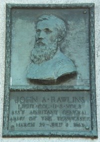 Lt. Col. John A. Rawlins, bronze relief portrait