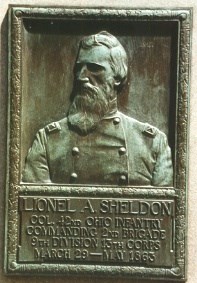 Col. Lionel A. Sheldon, bronze relief portrait