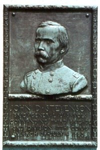 Brig. Gen. John D. Stevenson, bronze relief portrait