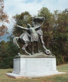 Brig. Gen. Lloyd Tilghman, bronze equestrian statue