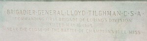 Brig. Gen. Lloyd Tilghman, bronze plaque