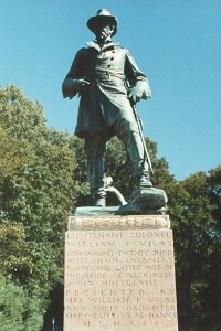 Lt. Col. William F. Vilas, bronze statue closeup