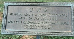 Brig. Gen. Cadwallader Washburn, bronze plaque