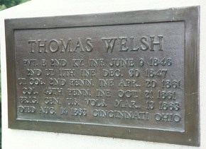 Brig. Gen. Thomas Welch, bronze plaque