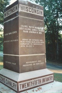 25th Wisconsin Infantry Regimental Marker