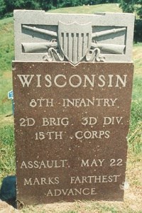 8th Wisconsin Assault Marker, 22 May 1863