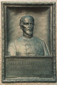 Maj. Alexander Yates, bronze relief portrait