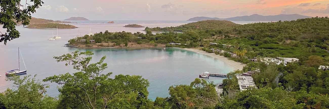 Caneel Bay at sunset