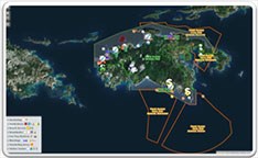 Marine Interactive Map with Border