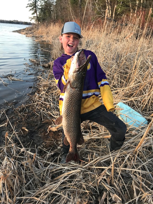 Boy and fish