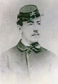 Captain Louis McLane Hamilton, in an 1860's photograph shows a young man's face with mustache and wearing a kepi hat.