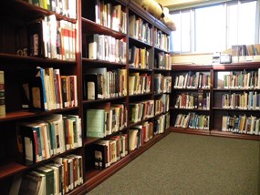 Some of the library at Washita Battlefield NHS.