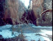 Wwinter at bottom of the canyon