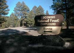USFS campground sign