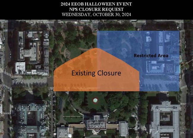 2024 Eisenhower Office building Halloween Event Closure Map