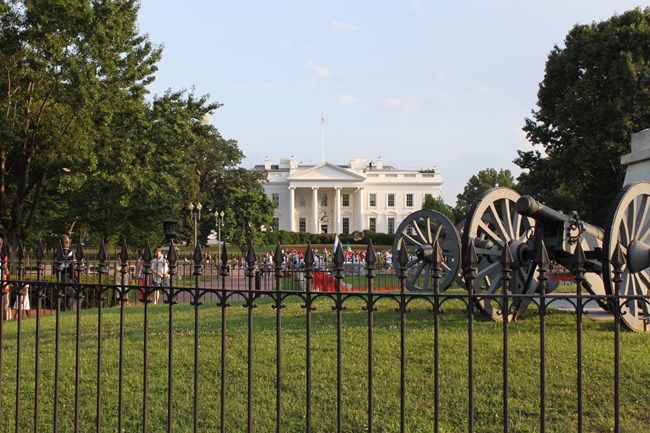 View of the White House North Portico from Lafayette Park