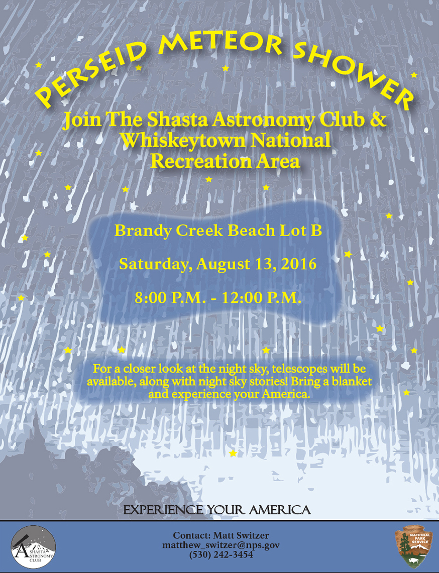2016 Perseid Meteor Shower Party at Brandy Creek Beach Whiskeytown