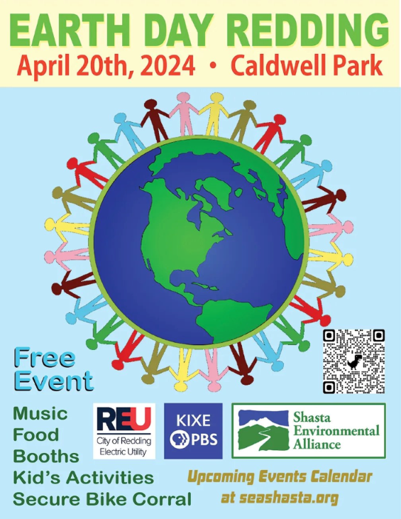Graphic of Redding 2024 Earth Day Festival. Courtesy of Shasta Environmental Alliance.