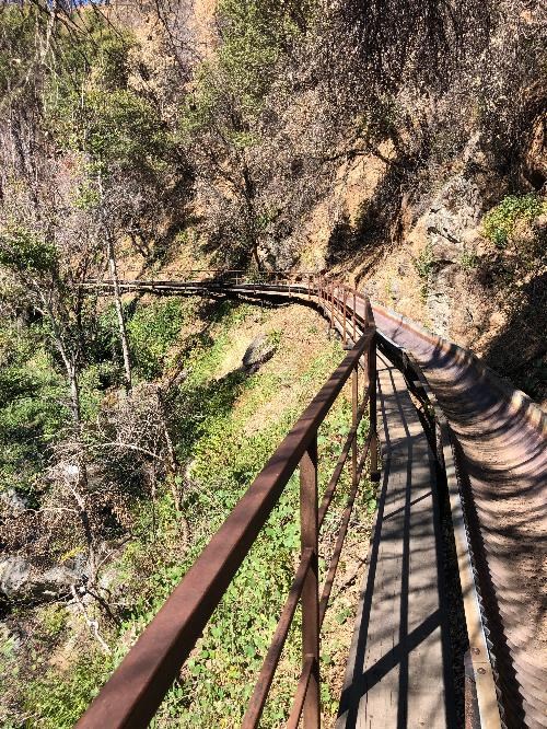 A section of the walkway along the Crystal Creek Water Ditch Trail