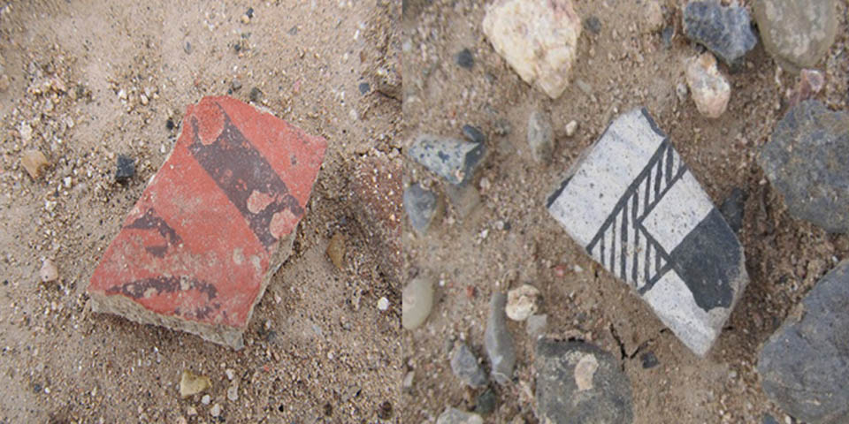 Jornada Mogollon pottery shards.