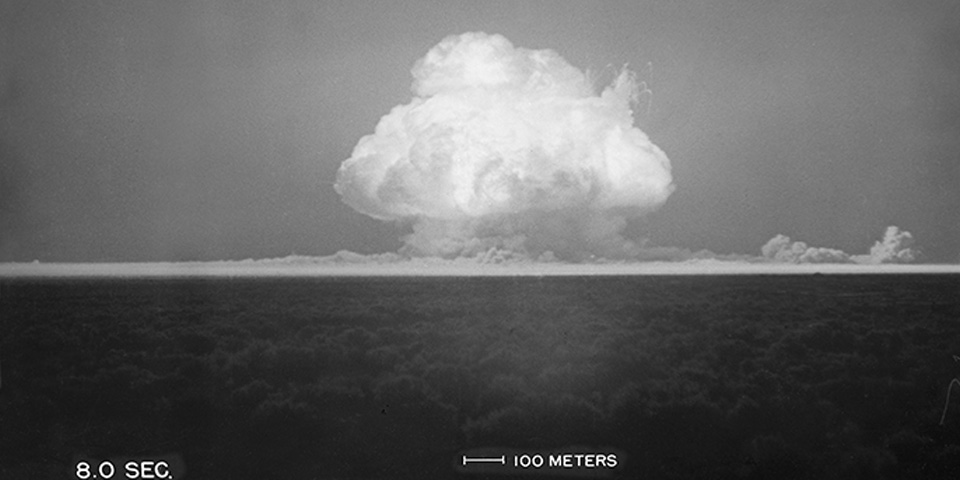 Mushroom cloud from nuclear explosion