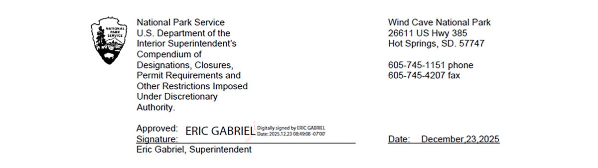 Header showing the electronic signature of Superintendent Eric Gabriel on December 23, 2025.