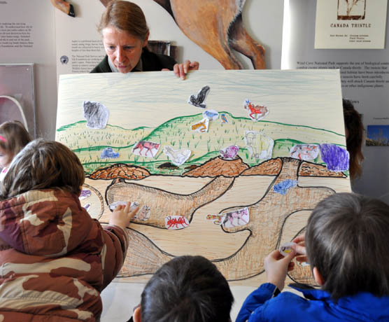 Ranger Mary Laycock with students