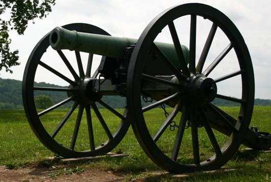 Original 6-pounder field gun at the site of Sigel's Final Position