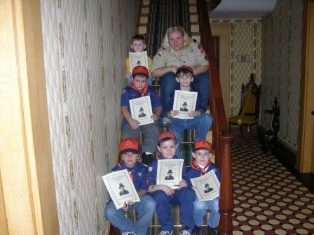 Scouts visit Taft birth home and receive their Junior Ranger Badges.