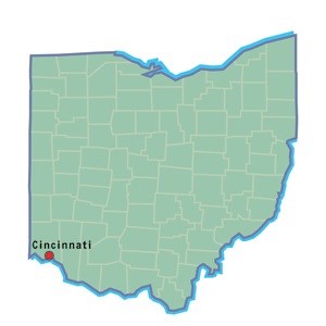 Cincinnati map location