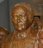 Bronze statue of Richard Hunt, one of the group memorialized in The First Wave exhibit.