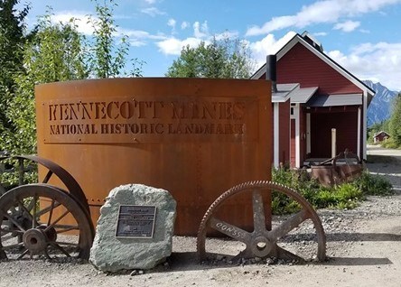 Sign at the Kennecott Mines National Historic Landmark