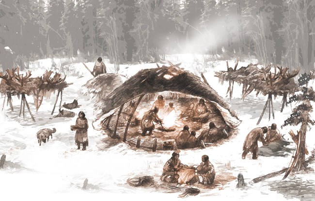 Ahtna winter pit homes
