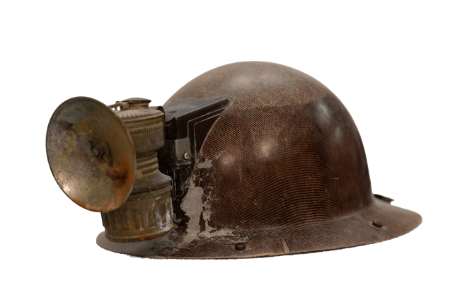 hard hat and carbine lamp 1930
